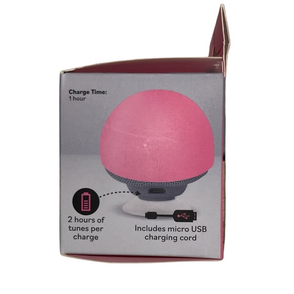 NWT mini mushroom Bluetooth speaker with built in suction cup. Never used. - Picture 2 of 6